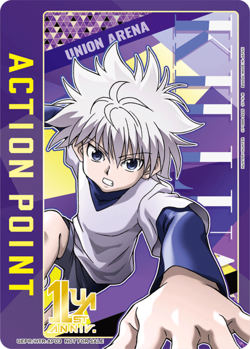 Killua Zoldyck Promo Action Point - UEPR /HTR-AP03 NM - Union Arena - Image 1