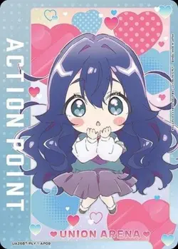 Union Arena UA26BT/RLY-1-AP09 Action Point Card Shizuka Yoshimoto Mini Character - Image 1