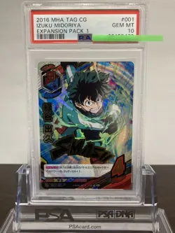 Psa10 Ha-01-001 Midoriya Izuku Ultra Ur My Hero Academia Tag Card Game Tomy Appr - Image 1
