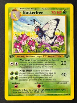 Butterfree 33/64 1st Edition Jungle - WOTC Pokemon Card MP - Image 1