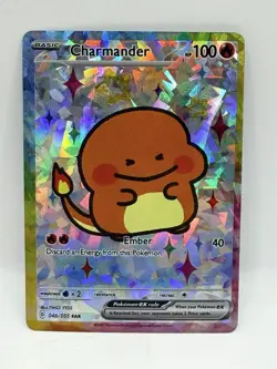 Derpy Pokemon Charmander Special Doujin Holo Art Card - Image 1