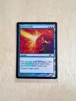 MINT FORCE OF WILL Judge Promo Foil - THE GRAIL Legacy/EDH Staple - MTG - Image 1