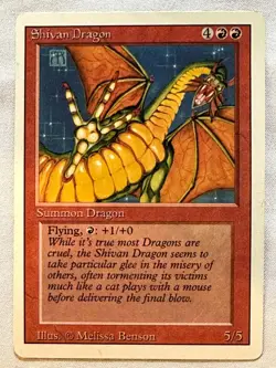 Shivan Dragon - Magic the Gathering MTG Revised - Near Mint - Free Shipping! - Image 1