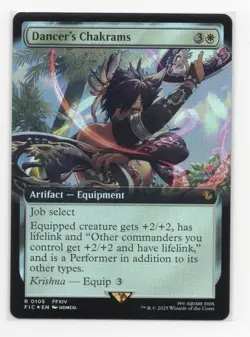 Dancer's Chakrams (Extended Art) R Commander: FINAL FANTASY 105 NM - Foil - Image 1