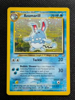 Azumarill 2/111 Neo Genesis Holo 2000 Pokemon Card MP Vintage WOTC Rare Water Ty - Image 1