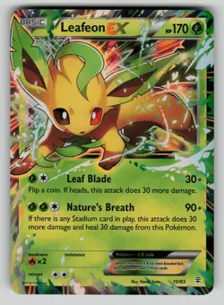 Leafeon EX 10/83 Holo Rare EX Generations Pokemon LP (indent) - Image 1