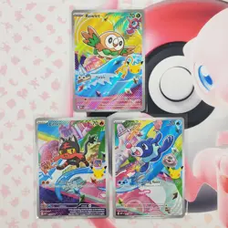 Rowlett 043 + Litten 044 + Popplio 045 - First Partner Pokemon Cards #L260 - Image 1