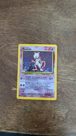 1999 Pokemon Base Set Mewtwo 10/102 Holo Rare WOTC Vintage - Image 1