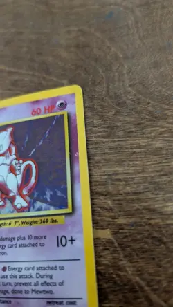 1999 Pokemon Base Set Mewtwo 10/102 Holo Rare WOTC Vintage - Image 5