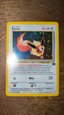 1999 Pokemon Promo Eevee Black Star Promo #11 Holo WOTC Vintage - Image 1