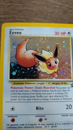 1999 Pokemon Promo Eevee Black Star Promo #11 Holo WOTC Vintage - Image 4