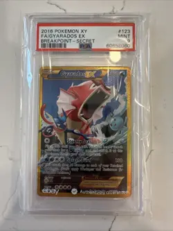 Pokemon Gyarados EX TCG 123/122 XY Breakpoint 2016 Secret Holo Rare Card PSA 9 - Image 1