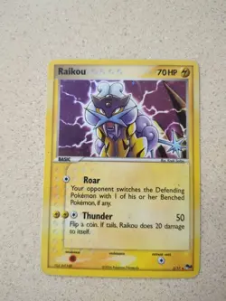 Pokemon TCG Raikou Holo Rare Card 3/17 Pop Series 2 LP/MP - Image 1