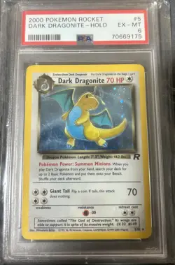 2000 POKEMON ROCKET DARK DRAGONITE - HOLO #5 PSA 6 EX - MT Card number 5/82 - Image 1