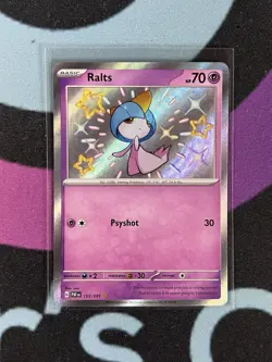 Ralts 153/091 NM Scarlet&Violet Paldean Fates Rare Shiny Holo Pokemon TCG - Image 1