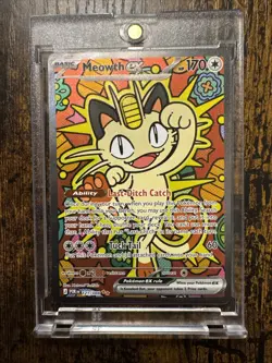 Pokemon TCG Meowth ex 121/088 Special Illustration Rare Perfect Order - Image 1