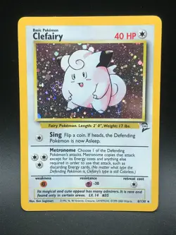 Clefairy 6/130 HOLO RARE Base Set 2 2000 Pokemon WOTC Vintage NM - Image 1