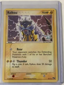 Pokemon Raikou POP Series 2 - 3/017 - 2006 Holo Promo - Image 1