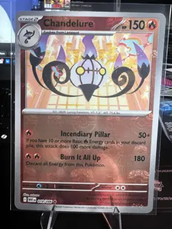 Pokemon Chandelure 018/086 Sv: White Flare Rare Holo Master Ball Stage 2 150 HP - Image 1
