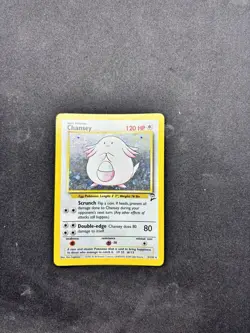 Pokemon TCG Chansey Base Set Holo Rare Card - Image 1