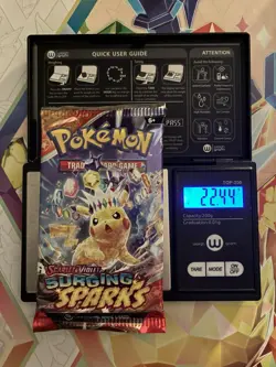 HEAVY! 22.44g Surging Sparks Pokemon TCG Booster Pack - Image 1