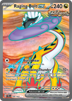 Raging Bolt ex 196/162 Ultra Rare Temporal Forces Pokemon Holo NM/M - Image 1