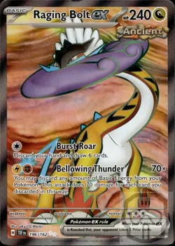 Raging Bolt ex 196/162 Ultra Rare Temporal Forces Pokemon Holo NM/M - Image 3