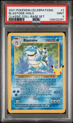 PSA 9 Blastoise Celebrations Classic Collection Holo #2 Pokemon - Image 1