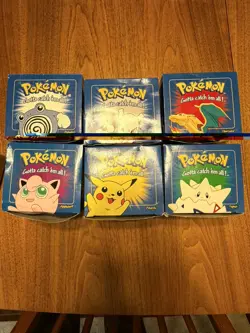 Pokemon 23k gold plated trading card Burger King 1999 Full Set Sealed in BLUE - Image 1