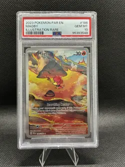 PSA 10 Pokemon 2023 Paradox Rift Illustration Rare Magby #186/182 - Image 1