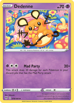 Dedenne 78/189 Uncommon | Darkness Ablaze | Pokemon Card - Image 1