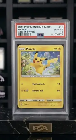 ​2019 Pokemon Hidden Fates Pikachu #19 PSA 10 GEM MINT - Sun & Moon LOW POP - Image 1