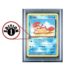 1999 Pokemon Fossil Krabby #51 1st Edition PSA 10 Gem Mint - Image 3