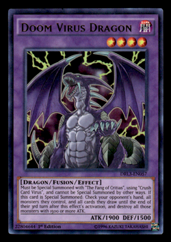 YUGIOH Doom Virus Dragon - DRL3-EN057 - Ultra Rare - 1st Edition - NM - Image 1