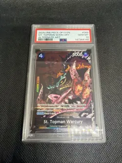 St. Topman Warcury OP13-089 - One Piece Carrying On His Will Alt Art - PSA 10 - Image 1