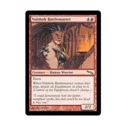 WOTC MtG Mirrodin Vulshok Battlemaster (R) (Foil) EX - Image 1