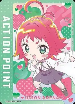 Union Arena UA26BT/RLY-1-AP11 Action Point Card Yakuzen Kusuri Mini Character Ve - Image 1