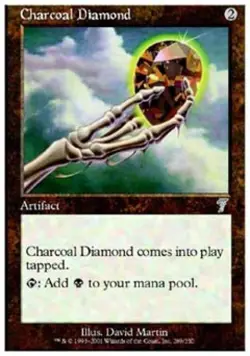Charcoal Diamond - Medium Play MTG 7th Edition - Image 1