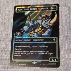 mtg TMNT TMC Rocksteady, Mutant Marauder borderless pixel surge foil rare R 0094 - Image 1