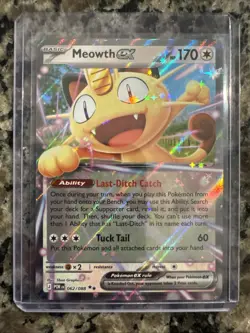 Meowth ex 062/088 Full Art Holo – Pokemon Card NM – Perfect Order - Image 1