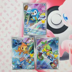 Piplup 042 + Chimchar 041 + Turtwig 040 - First Partner Pokemon Cards - #L264 - Image 1