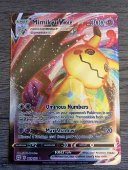 Pokemon Mimikyu VMAX Holo Ultra Rare TCG Card Brilliant Stars 069/172 - Image 1
