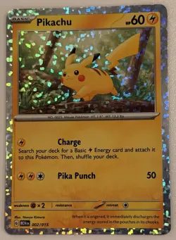Rare! 2025 Pokemon PIKACHU 2/15 HOLO FOIL McDonalds Dragon Discovery Card - Image 1