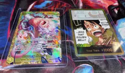 One Piece Monkey.D.Luffy EB01-061 Foil SEC And Luffy Don Gold Card - Image 1