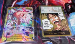 One Piece Monkey.D.Luffy EB01-061 Foil SEC And Luffy Don Gold Card - Image 3
