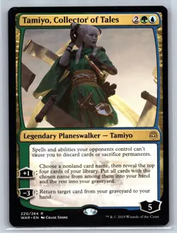 TAMIYO, COLLECTOR OF TALES 220 RARE WAR OF THE SPARK MAGIC: THE GATHERING NM - Image 1