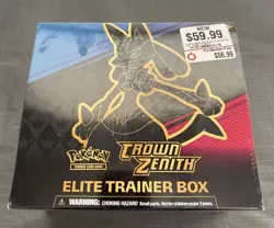 Pokemon TCG: Crown Zenith Elite Trainer Box - SEALED ETB - Price Sticker 820650851476 - Image 1