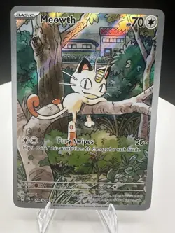 Pokemon Meowth 106/094 Me02: Phantasmal Flames Illustration Rare Holo 70 HP - Image 3