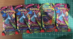 x5 Heavy Pokemon TCG: Phantasmal Flames Booster pack Blister sleeve SEALED - Image 1