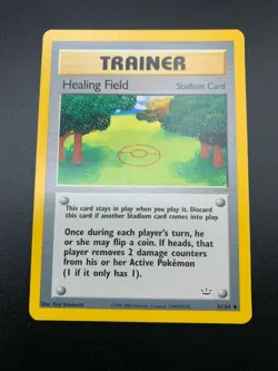 Healing Field 61/64 Uncommon Pokemon Neo Revelation Unlimited WOTC NM 2001 - Image 1